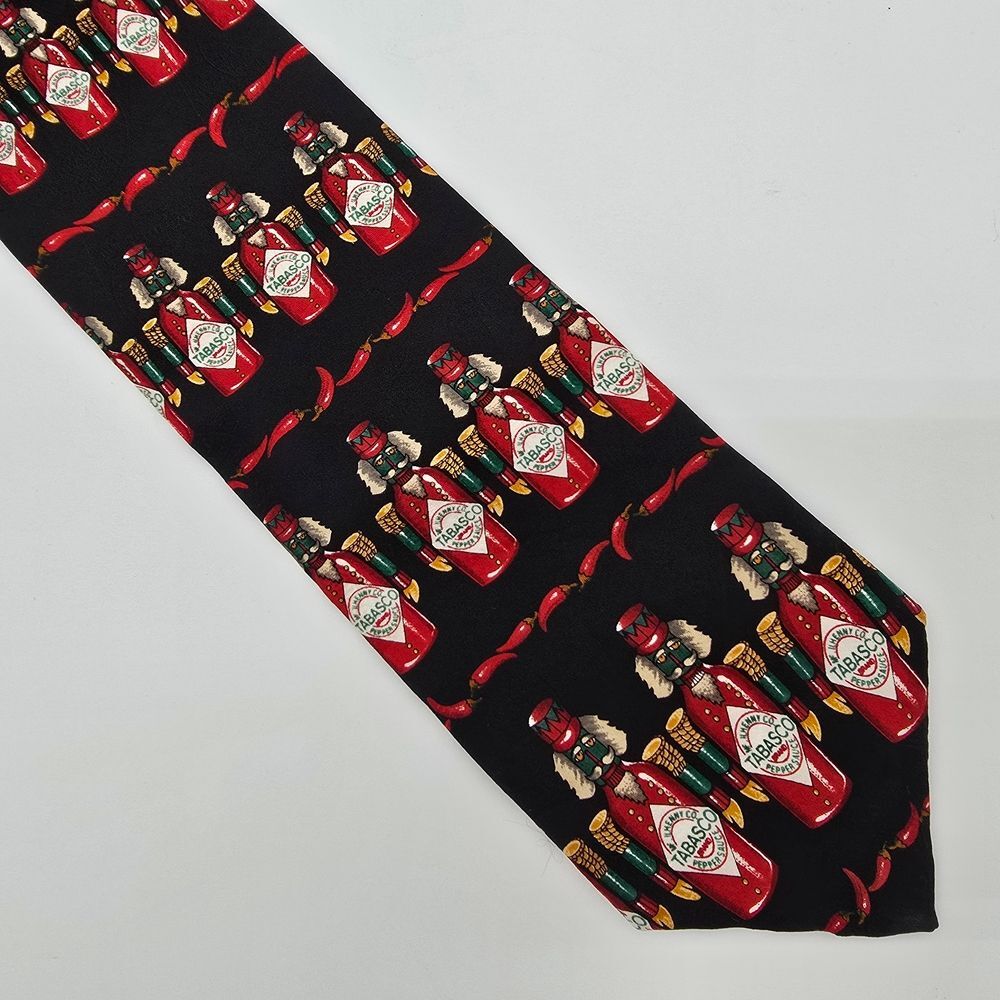 VTG Tabasco Nutcracker Men's Silk Tie Black 4x56